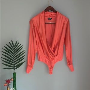 Bebe Low Cut Onesie Dress Blouse